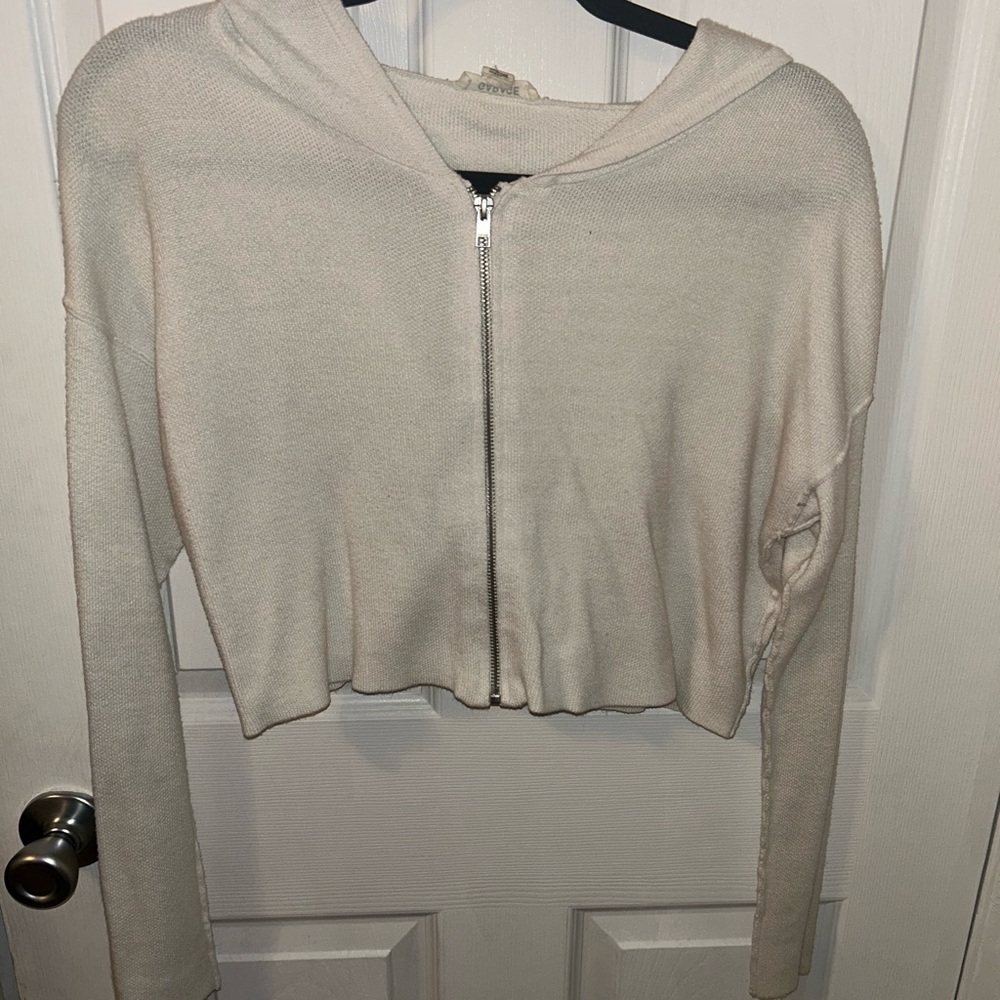 Garage Cream Zip-Up Hoodie